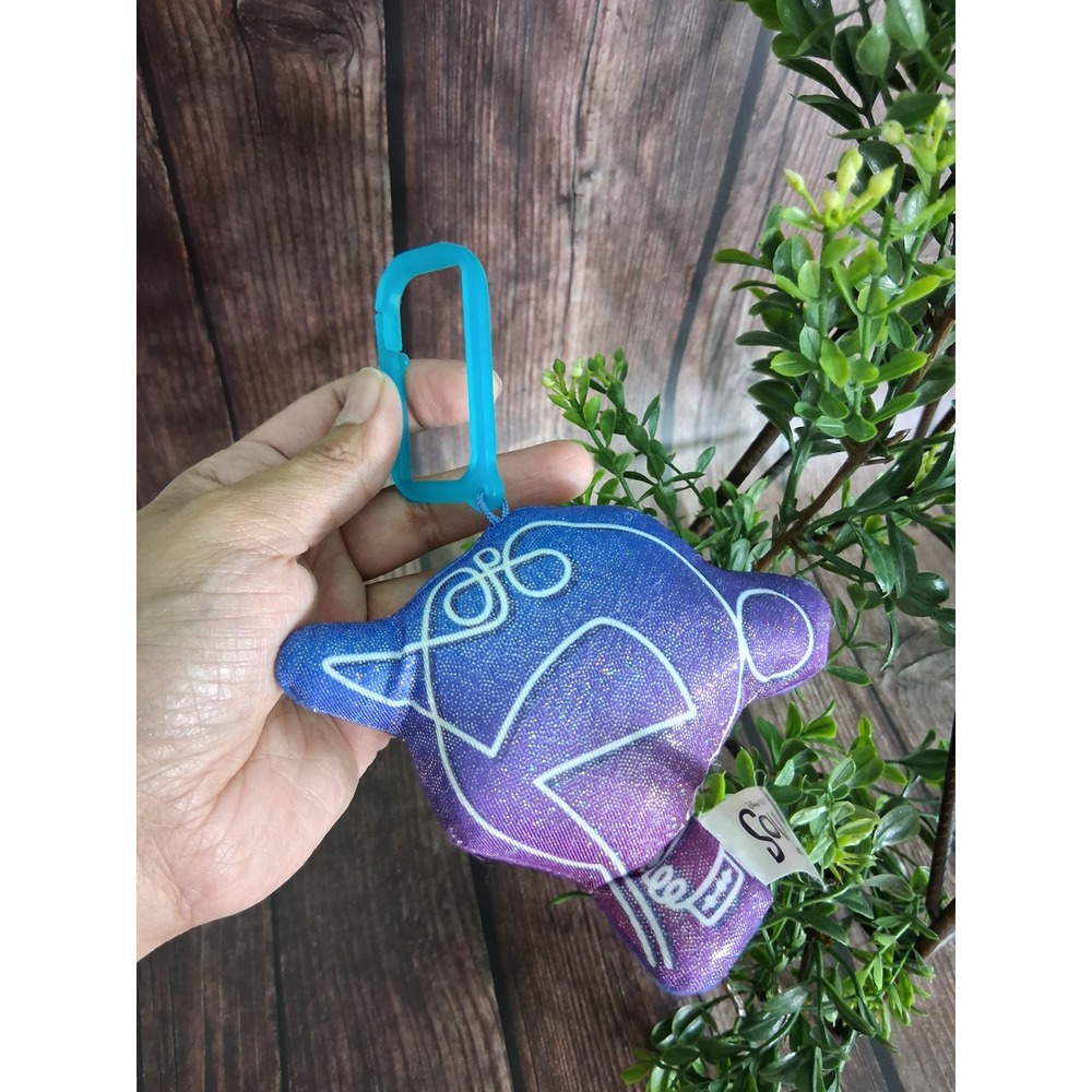 2019 Disney Pixar Soul Terry Backpack Clip Purple Plush Stuffed Toy